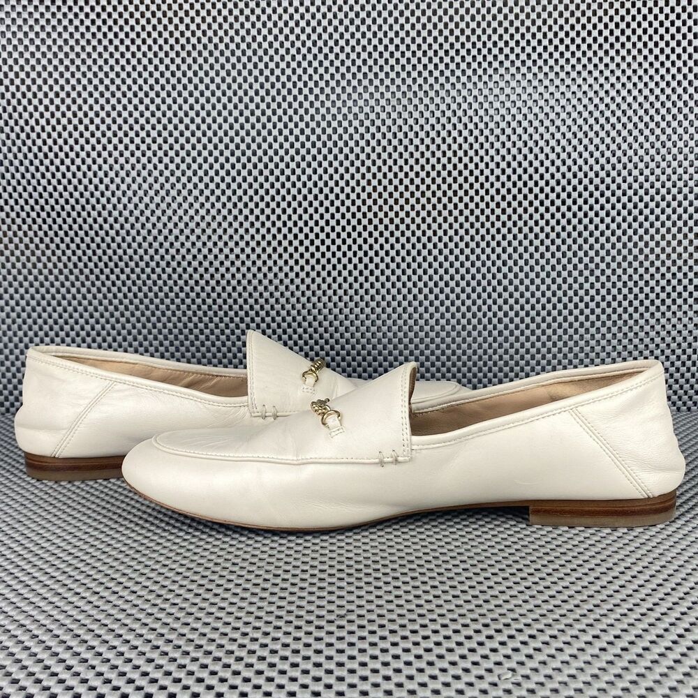 Coach Hanna Loafers Womens 9.5 B Cream Leather Slip On Shoes  Almond Toe Casual - Picture 5 of 12